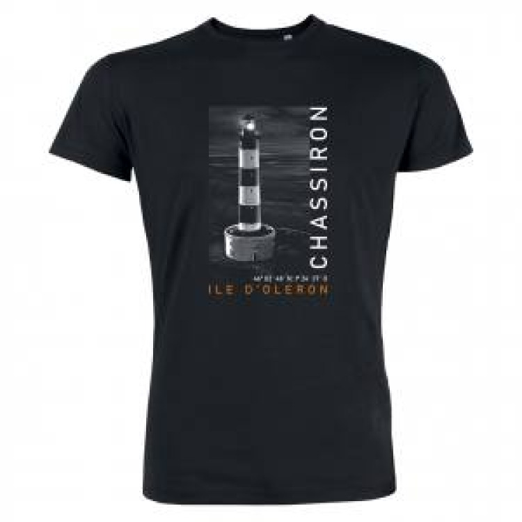 T-shirt unisexe Phare de Chassiron Île d’Oléron Noir Profond M