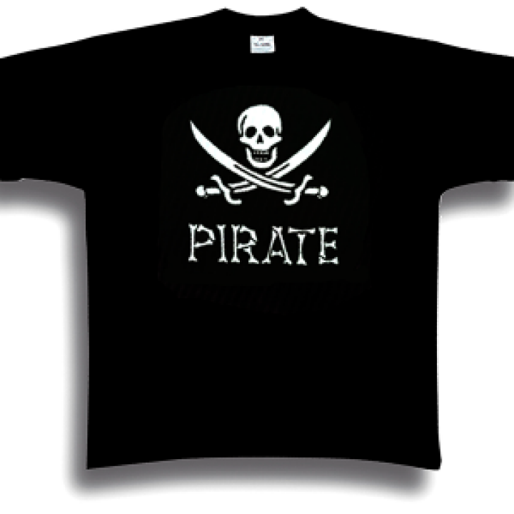 Tshirt unisexe Pirate S4428 Noir Profond S
