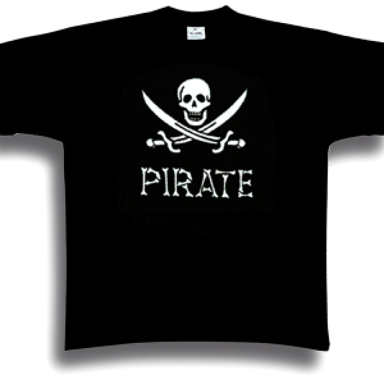 T-shirt unisexe Pirate (S4428) Noir Profond M