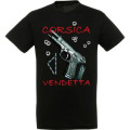 T-shirt unisexe Pistolet Vendetta Corsica Noir Profond S