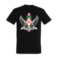 T-shirt unisexe Planche de Surf Biarritz France Recto/ Verso Noir Profond XS