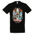 T-shirt unisexe Planches de Surfs Hendaye Noir Profond XS