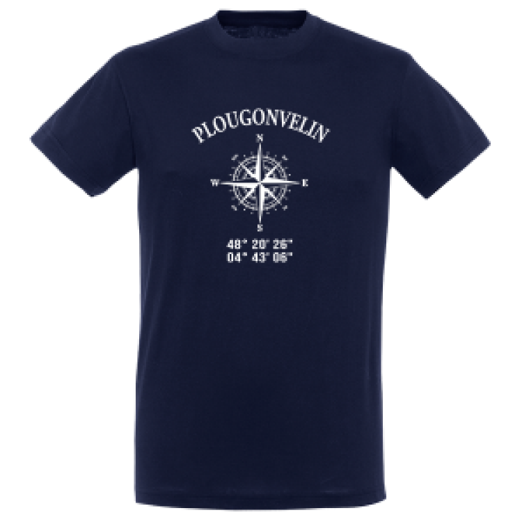 T-shirt unisexe Plougonvelin GPS Marine M