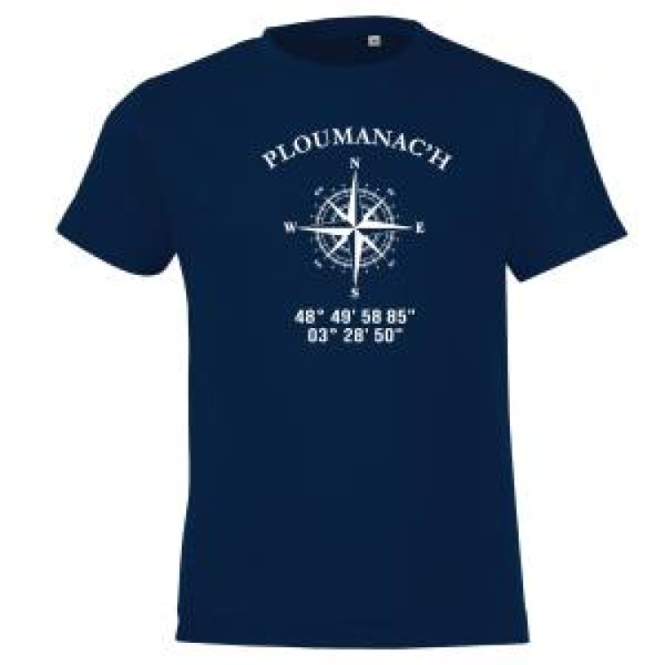 T-shirt unisexe Ploumanac'h GPS Marine L