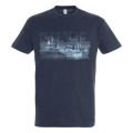 T-shirt unisexe Port avec Bateau + Broderie Phare Marquage Île d’Oléron Marine XS