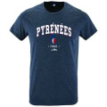 T-shirt unisexe Pyrénées / Coq/ France Marine S