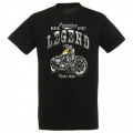 T-shirt unisexe Pyrénées Légende Biker Luchon Noir Profond S