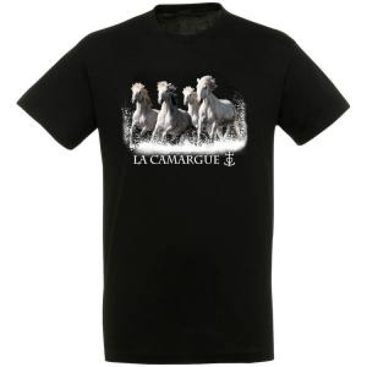 T-shirt unisexe Quatre Chevaux dans l&rsquo;eau Bleu Royal S