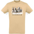 T-shirt unisexe Quatre Chevaux dans l&rsquo;eau Sable L
