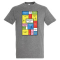 T-shirt unisexe Rectangle Multi-Vue Cols Argelès Gazost Gris Chiné XS