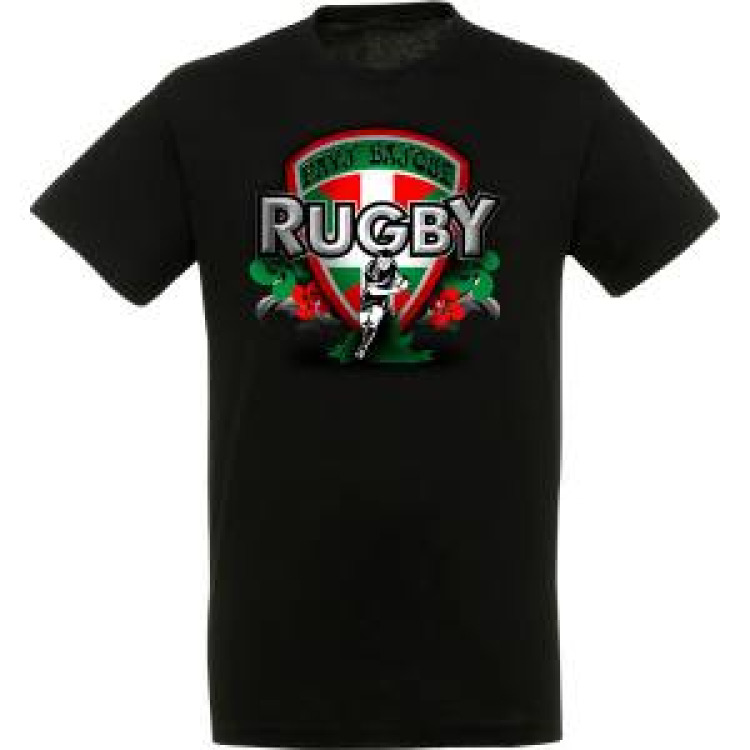 T-shirt unisexe Rugby Boulier Pays Basque Rouge L