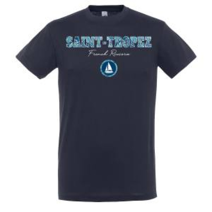 Tshirt unisexe Saint Tropez French Riviera Bateau Marine S