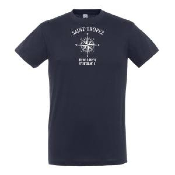 Tshirt unisexe Saint Tropez GPS Blanc S