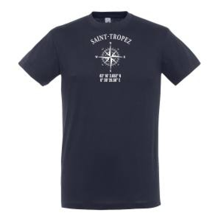 T-shirt unisexe Saint Tropez GPS Blanc S