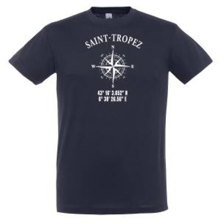 Tshirt unisexe Saint Tropez GPS Blanc M