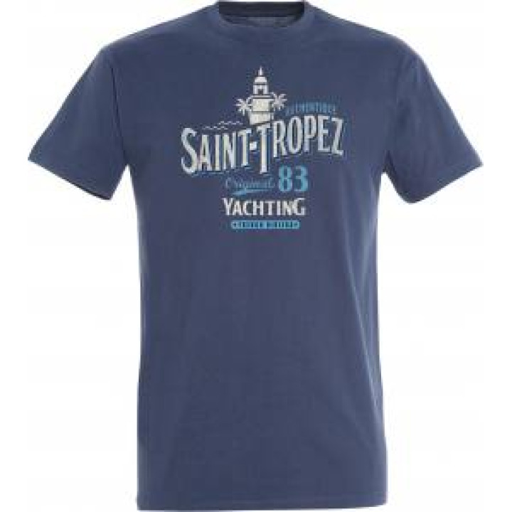Tshirt unisexe Saint Tropez Le Clocher de Saint Tropez Original 83 Yachting French Riviera Denim 