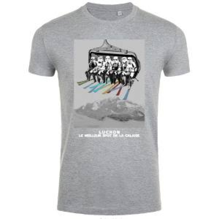 Tshirt unisexe Sans Mon Père Luchon Gris Chiné M