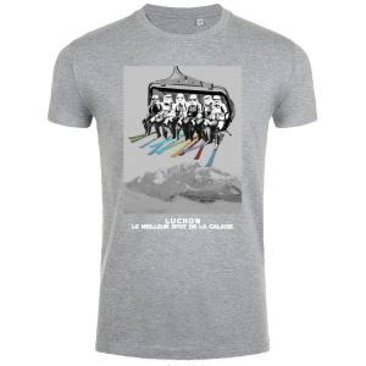 T-shirt unisexe Sans Mon Père Luchon Gris Chiné XL