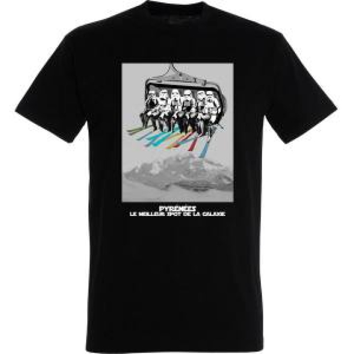 Tshirt unisexe Sans Mon Père Pyrénées Noir Profond S