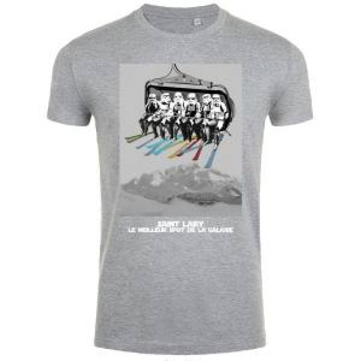 Tshirt unisexe Sans Mon Père Saint Lary Gris Chiné S