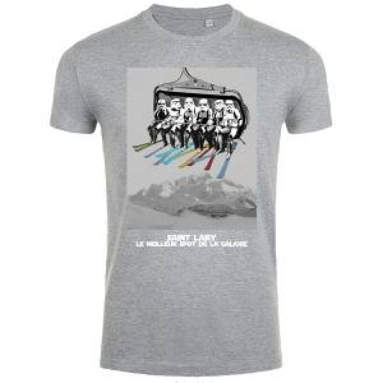 T-shirt unisexe Sans Mon Père Saint Lary Gris Chiné M