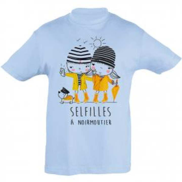 Tshirt unisexe Selfilles à Noirmoutier Blanc 4 ans