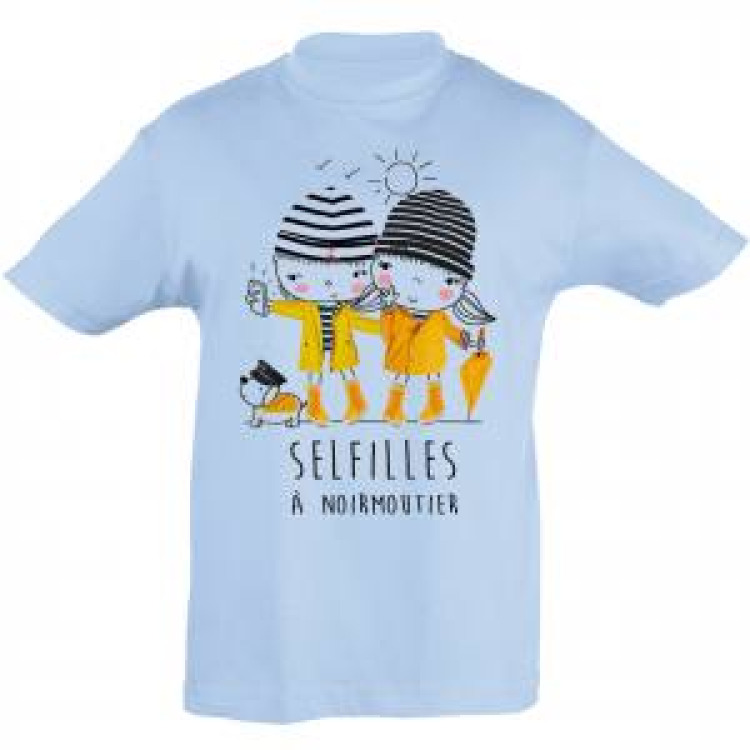T-shirt unisexe Selfilles à Noirmoutier Blanc 4 ans