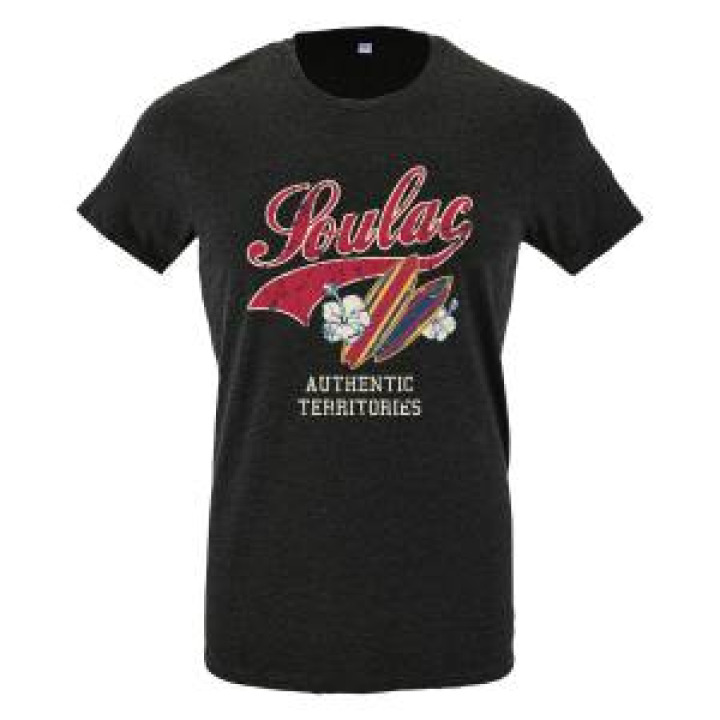 Tshirt unisexe Soulac Authentic Territories Noir Profond XS