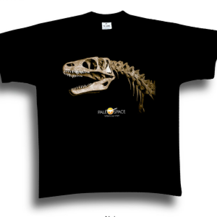 Tshirt unisexe Squelette Paléospace Noir Profond S