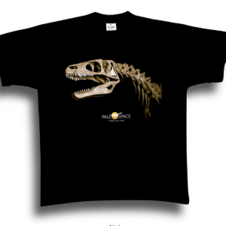 T-shirt unisexe Squelette Paléospace Noir Profond XL