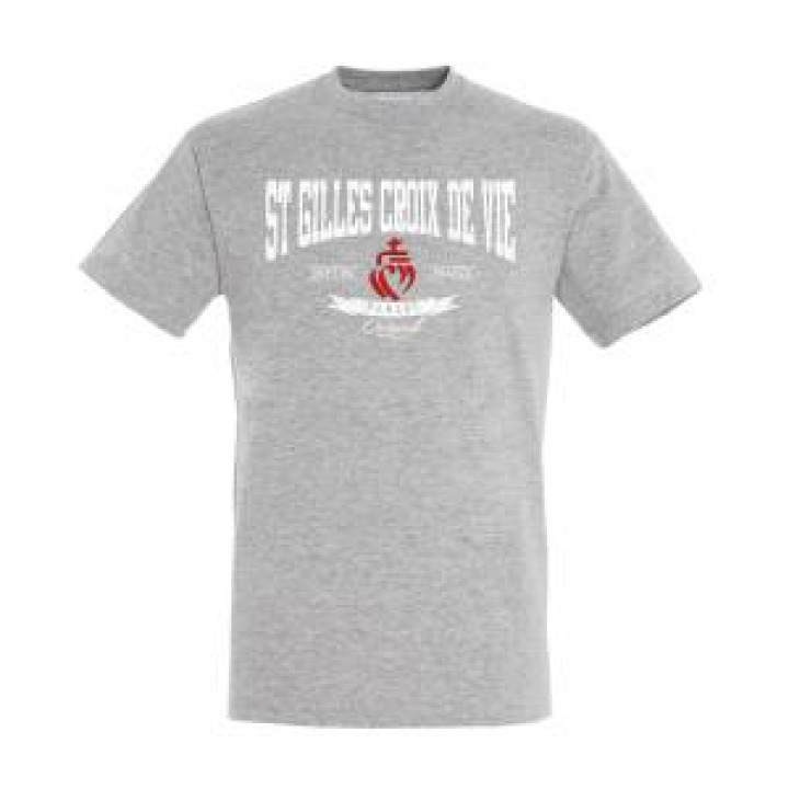 Tshirt unisexe St Gilles Croix de Vie Cœur de Vendée Vendée Gris Chiné M
