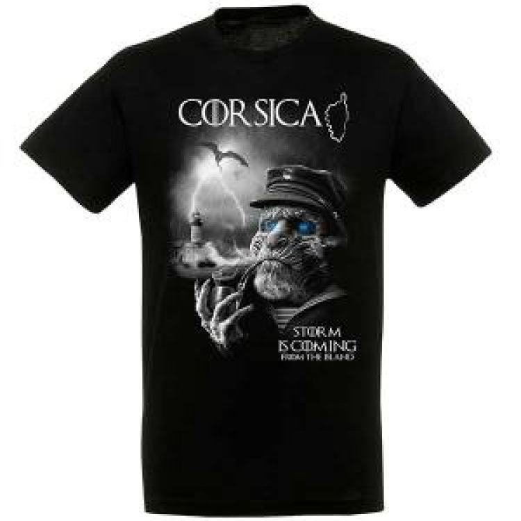 T-shirt unisexe Storm Is Coming Dragon/ Phare/ Roi de la Nuit Corsica Noir Profond S