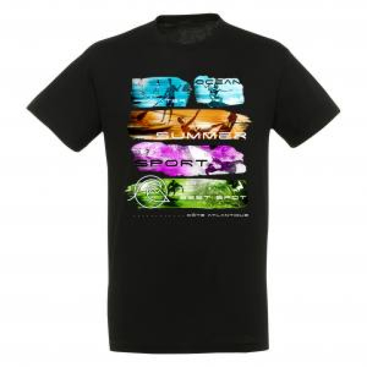 Tshirt unisexe Summer Sport Côte Atlantique Noir Profond XS