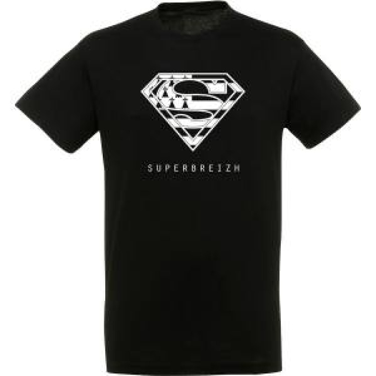 T-shirt unisexe Superbreizh (Sh1002) Noir Profond S
