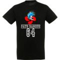 T-shirt unisexe Surfeur Croix Basque Pays Basque 64 Noir Profond M
