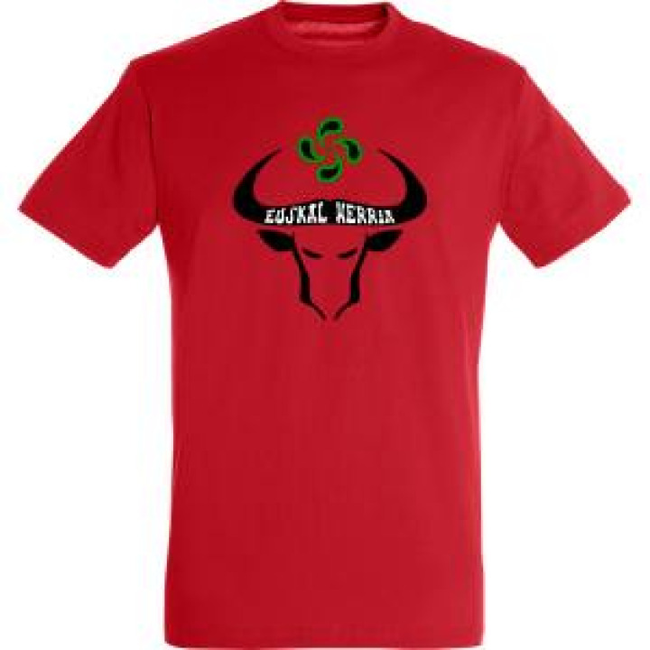 Tshirt unisexe Taureau Euskal Herria Rouge S