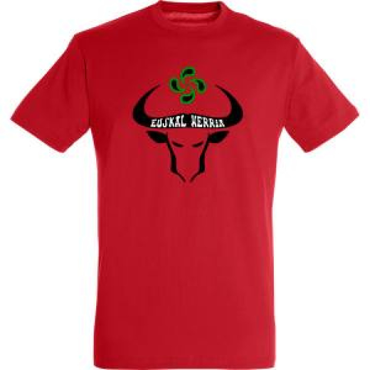 T-shirt unisexe Taureau Euskal Herria Rouge S