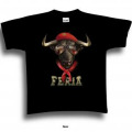 T-shirt unisexe Taureau Feria Noir Profond XS