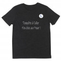 T-shirt unisexe Temp&ecirc;te A... + logo Belle Ile Noir Profond S