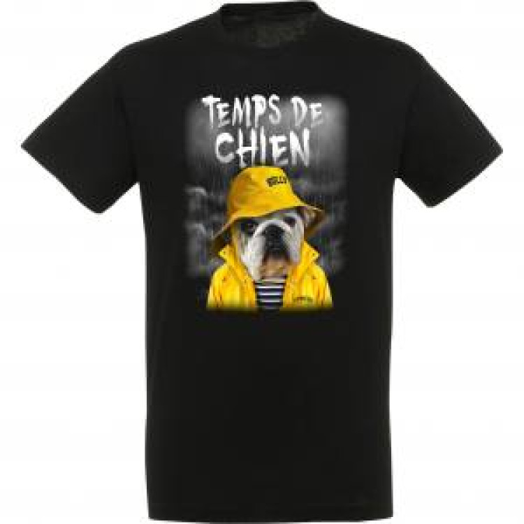 T-shirt unisexe Temps de Chien Capbreton Noir Profond S
