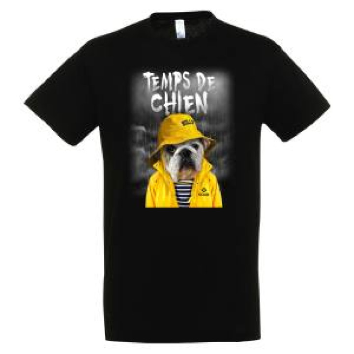 Tshirt unisexe Temps de Chien Pays Basque Noir Profond S