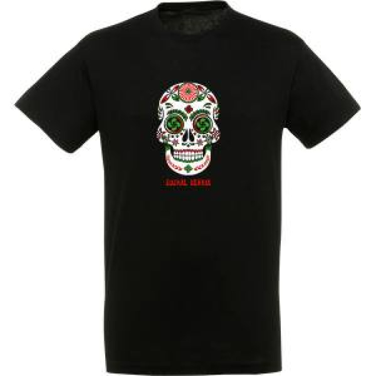 T-shirt unisexe T&ecirc;te de Mort Euskal Herria Noir Profond S