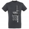T-shirt unisexe Texte Villes 33 Gironde Gris Souris S