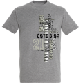 T-shirt unisexe Texte Villes C&ocirc;te D'or 21 Noir Profond S