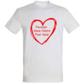 T-shirt unisexe Transfert Forever Anne Comte pour Nous (En Rouge) Blanc M