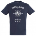 T-shirt unisexe Trebeurden GPS Marine XS