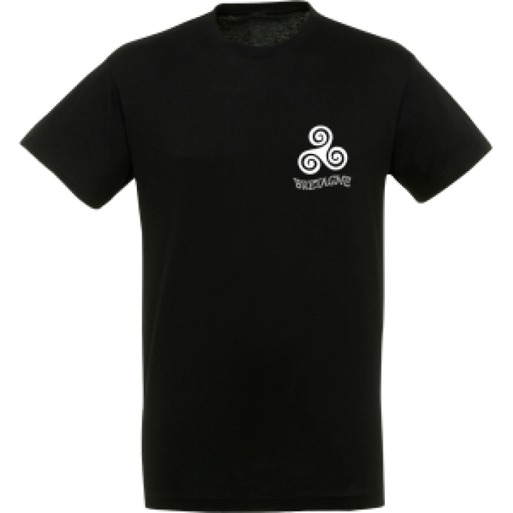 Tshirt unisexe Triskell Bretagne Pocket Noir Profond S
