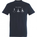 T-shirt unisexe Trois Phares de Bretagne Gris Chin&eacute; S