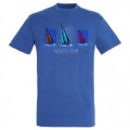 T-shirt unisexe Trois Voiliers Regatta Crew Île de Noirmoutier Bleu Royal L