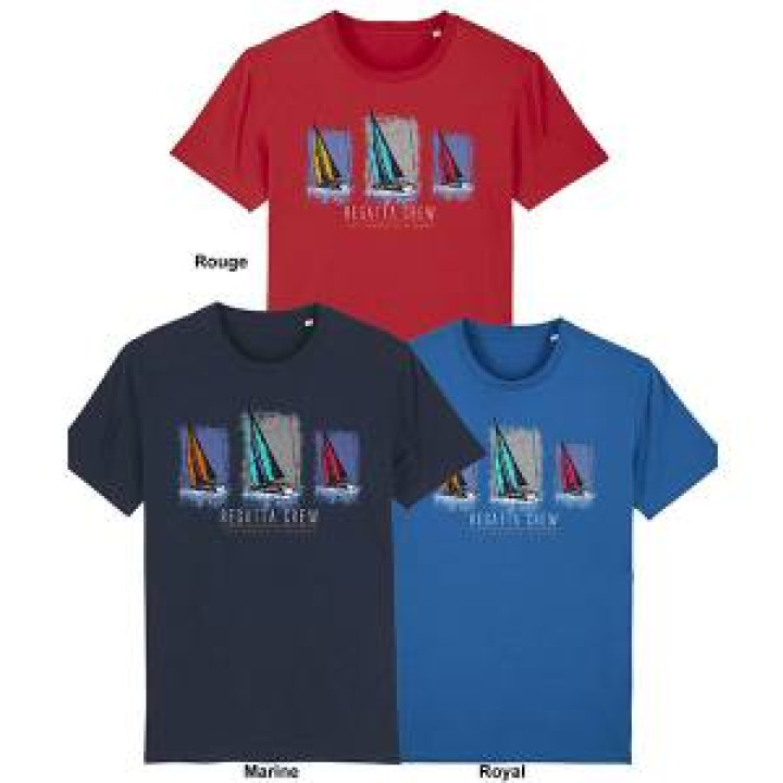 Tshirt unisexe Trois Voiliers Regatta Crew les Sables dOlonne Marine M